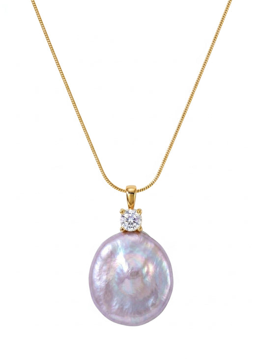 Purple Baroque pearl Necklace