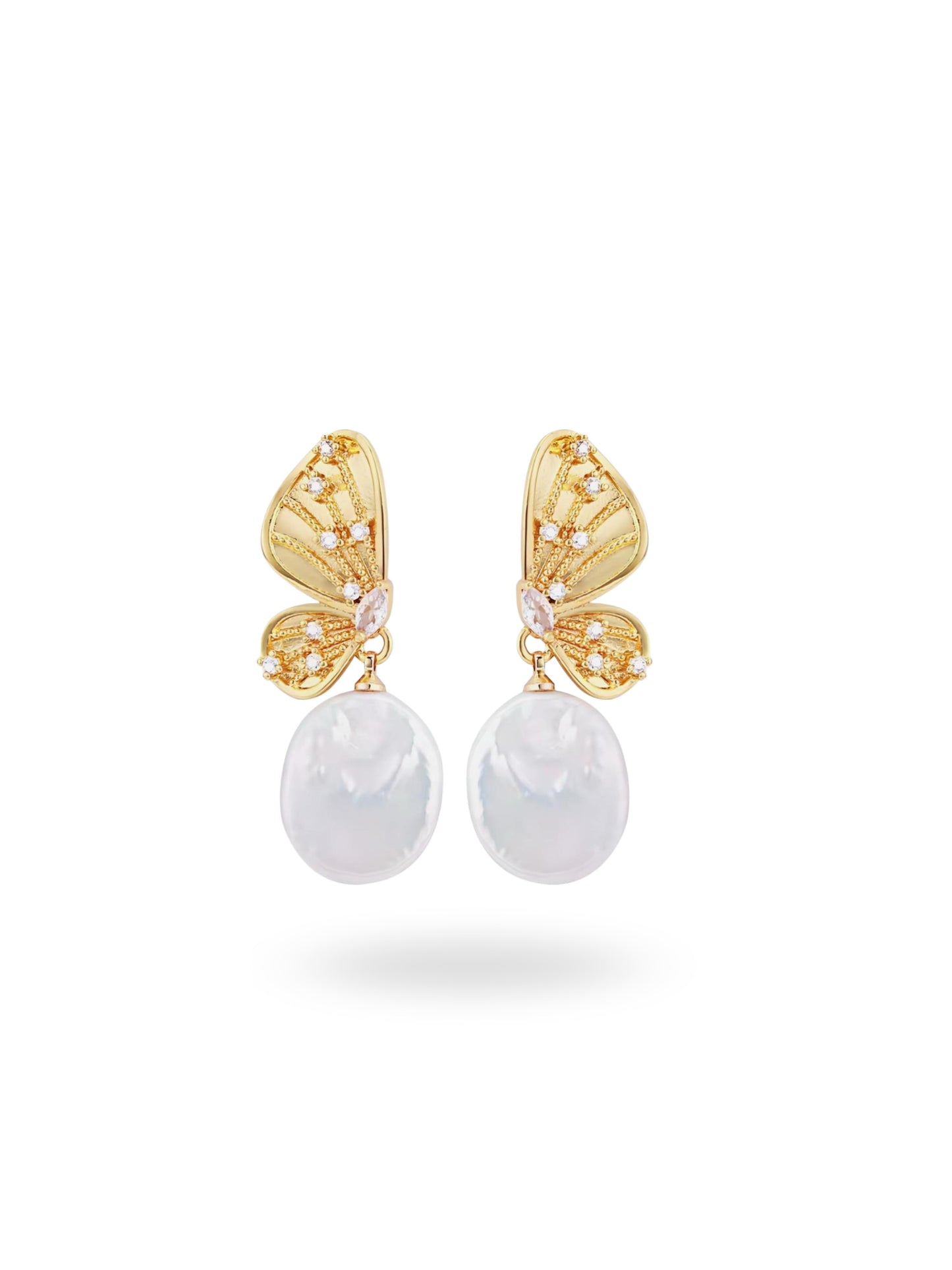 Golden Butterfly Earrings